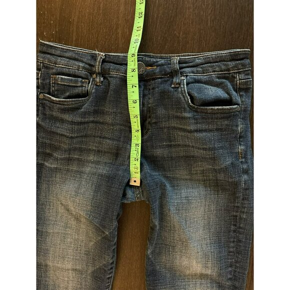Kut From The Kloth Amy Crop Straight Leg Rolled Raw Hem Jeans Size 6 - Picture 10 of 11